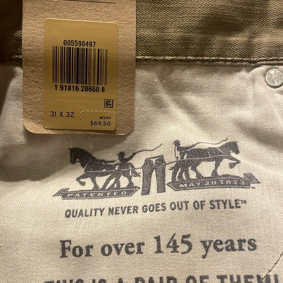 Levi’s men’s jeans Suze 31x32 style 559 Relaxed Straight fit 100% cotton NWT - Picture 8 of 16